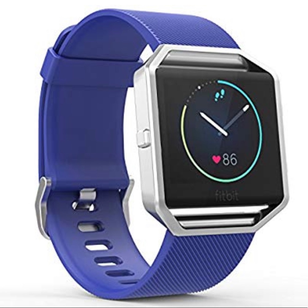 For Fitbit Blaze Blue Silicone Replacement Band